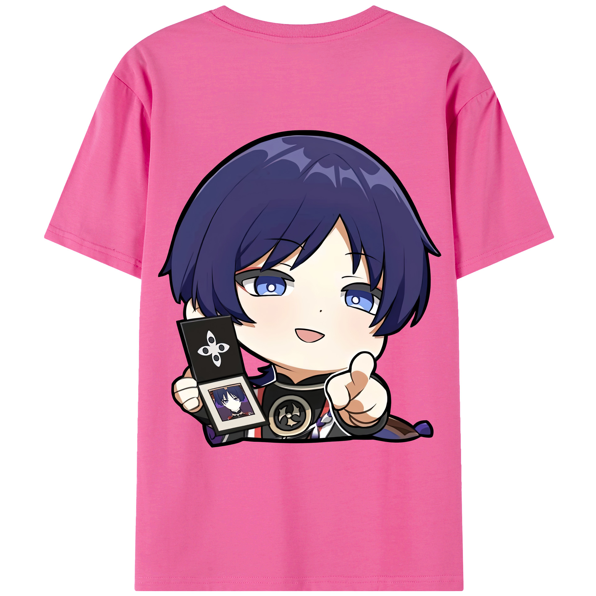 げんし神 さんペい genshin Sanpei レディース半袖Tシャツ(バックプリント)